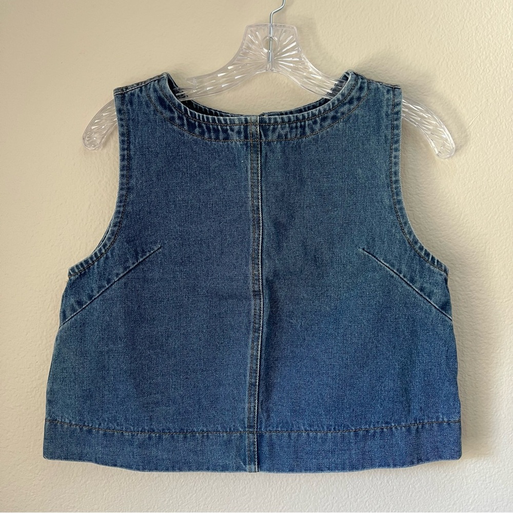 Denim Cropped Tank Top